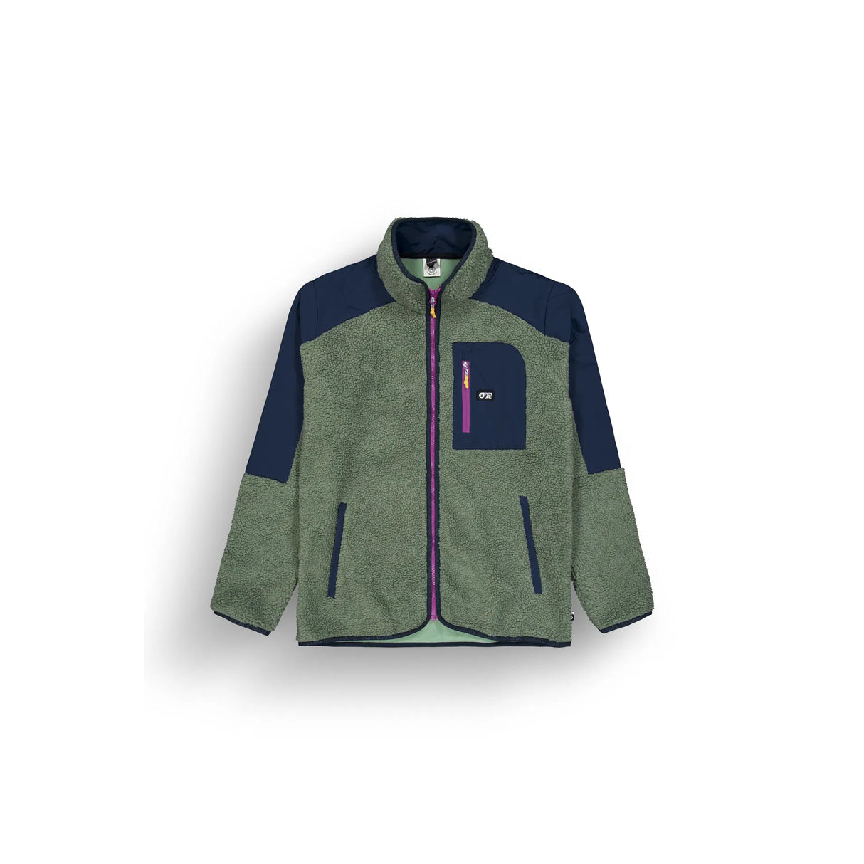 Picture Quilchena Zip Fleece - Green Spray/Dark Blue