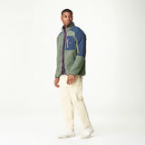 Picture Quilchena Zip Fleece - Green Spray/Dark Blue