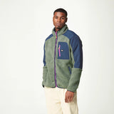 Picture Quilchena Zip Fleece - Green Spray/Dark Blue