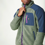 Picture Quilchena Zip Fleece - Green Spray/Dark Blue