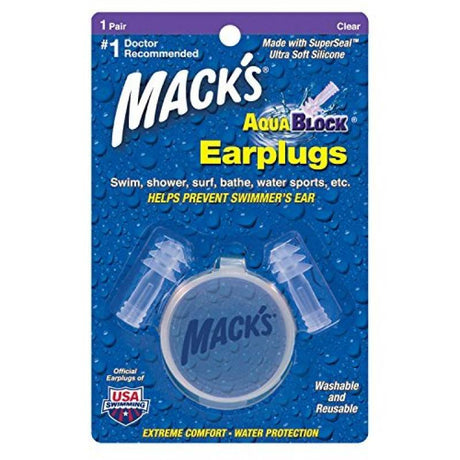 Macks Aqua Block Ear Plugs-Ear Plugs-troggs.com