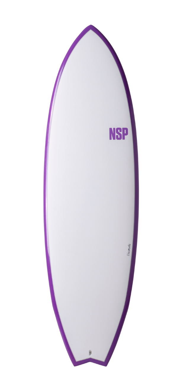 NSP Elements HDT Fish Surfboard Futures - Purple-Hardboards-troggs.com