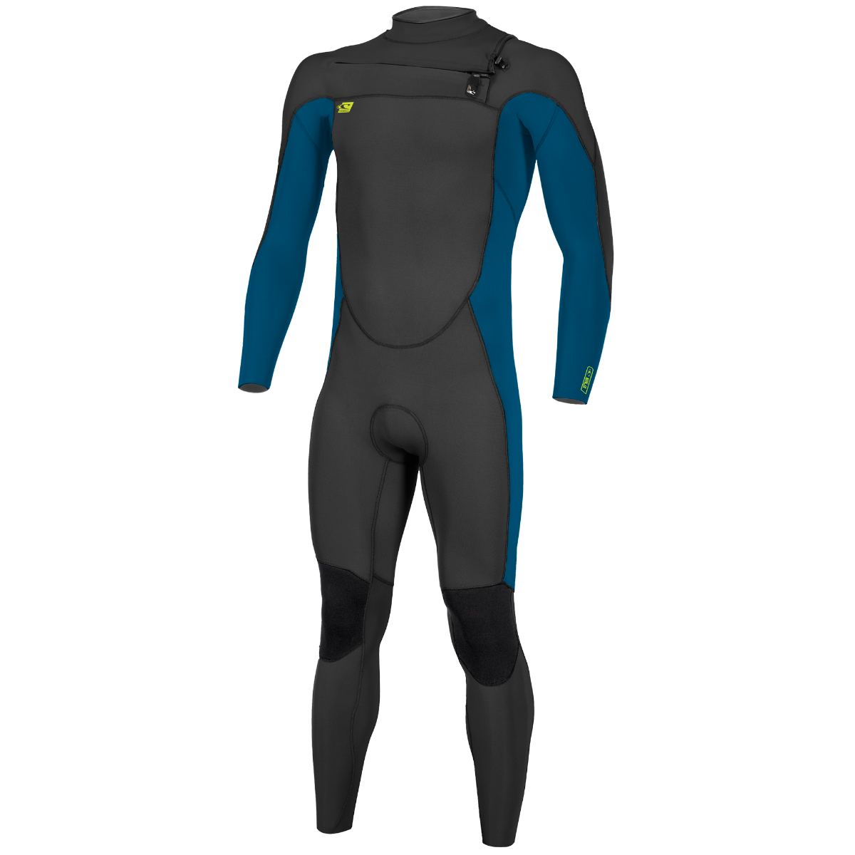 O'Neill Junior Ninja 5/4 Chest Zip Wetsuit - Black/UltraBlue-Kids Wetsuits-troggs.com