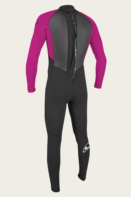 O'Neill Junior Reactor II 3/2 Wetsuit - Black/Berry-Kids Wetsuits-troggs.com