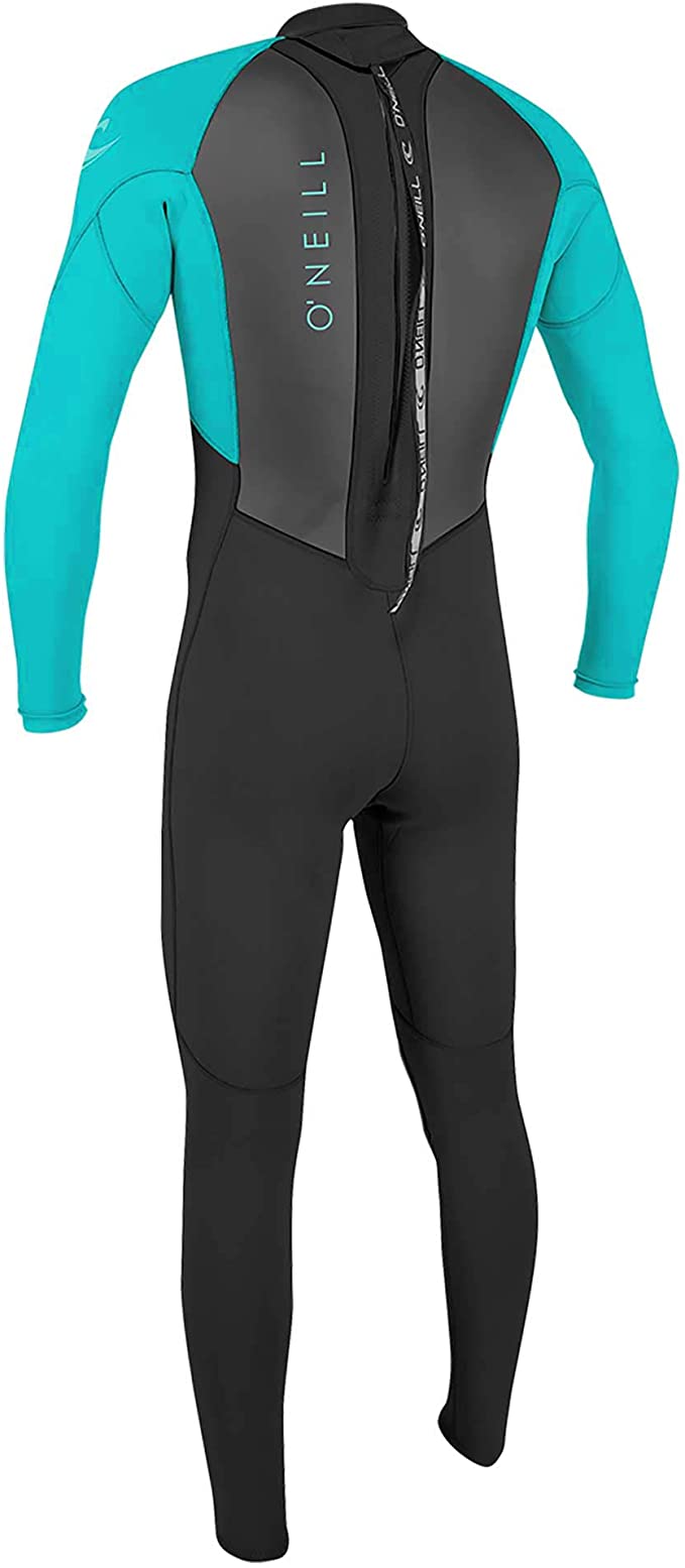O'Neill Junior Reactor II 3/2 Wetsuit - Black/Light Aqua-Kids Wetsuits-troggs.com