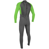 O'Neill Junior Reactor II 3/2 Wetsuit - Graphite/Day Glow-Kids Wetsuits-troggs.com