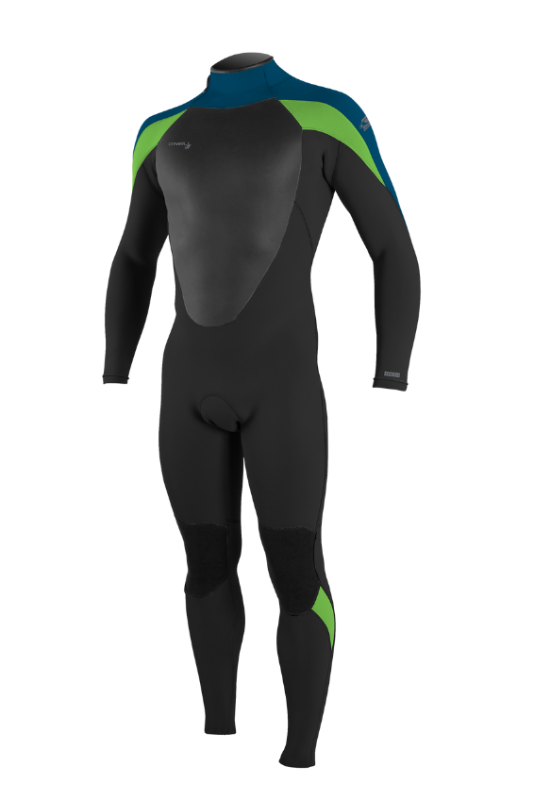 O'Neill Mens Epic 5/4 Wetsuit - Black/GunMetal/DayGlo-Mens Wetsuits-troggs.com