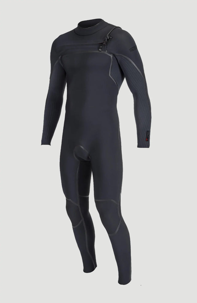 O'Neill Mens Hyperfreak Fire 5/4+ Chest Zip Wetsuit - Black-Mens Wetsuits-troggs.com