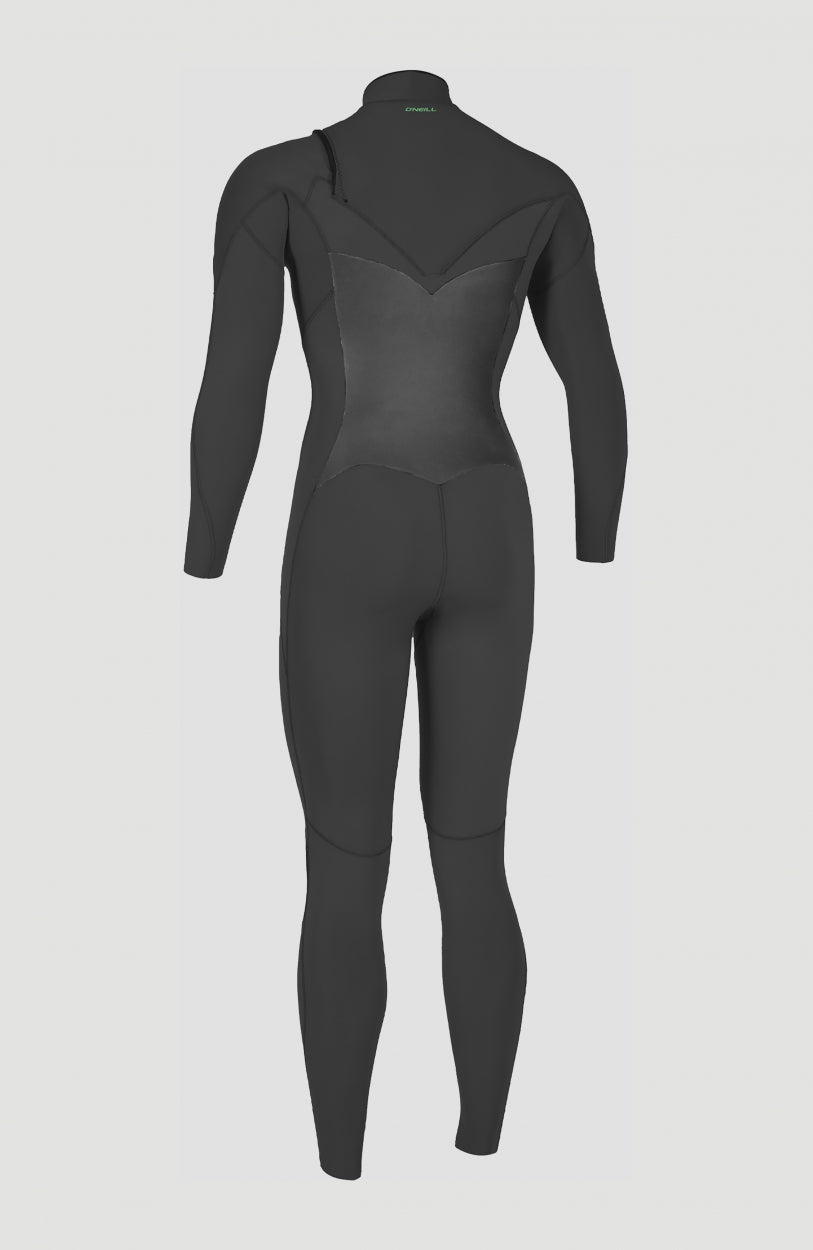 O'Neill Womens Ninja 4/3 Chest Zip Wetsuit - Black-Womens Wetsuits-troggs.com