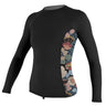 O'Neill Womens Sideprint L/S Rash Vest-Rash Vests & Thermal Vests-troggs.com