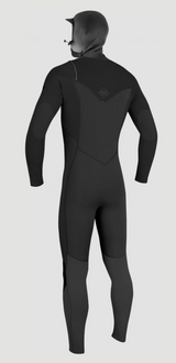 O'Neill Youth Hyperfreak 5/4+ Hooded Wetsuit - Black/Black-Kids Wetsuits-troggs.com