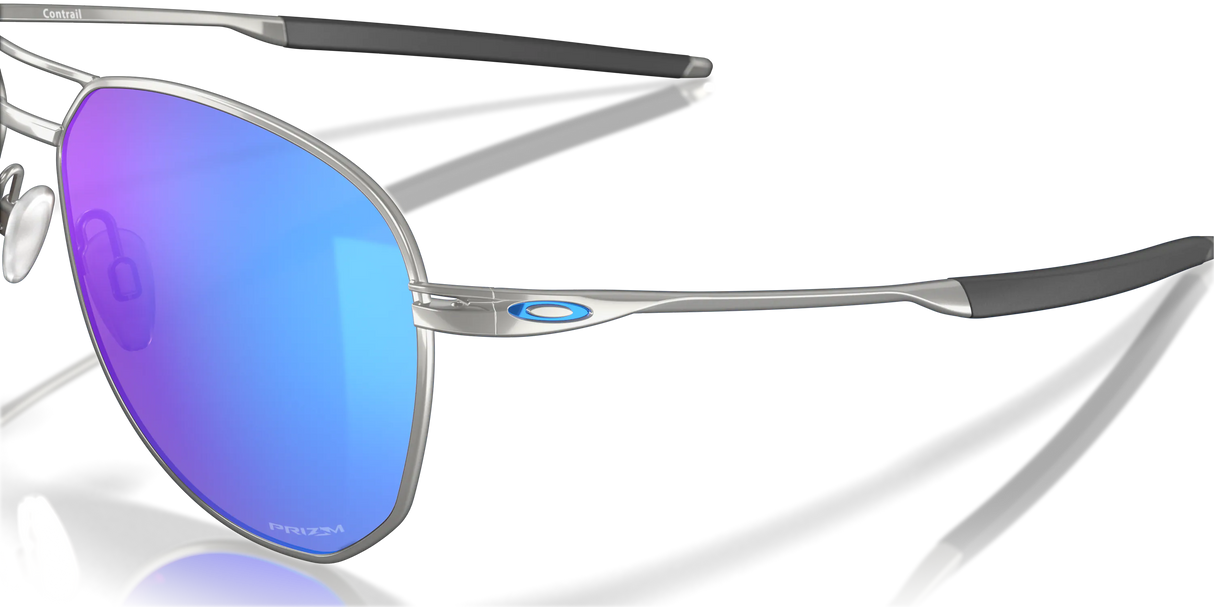 Oakley Contrail - Satin Chrome Frame with Prizm Sapphire Lens-Sunglasses-troggs.com