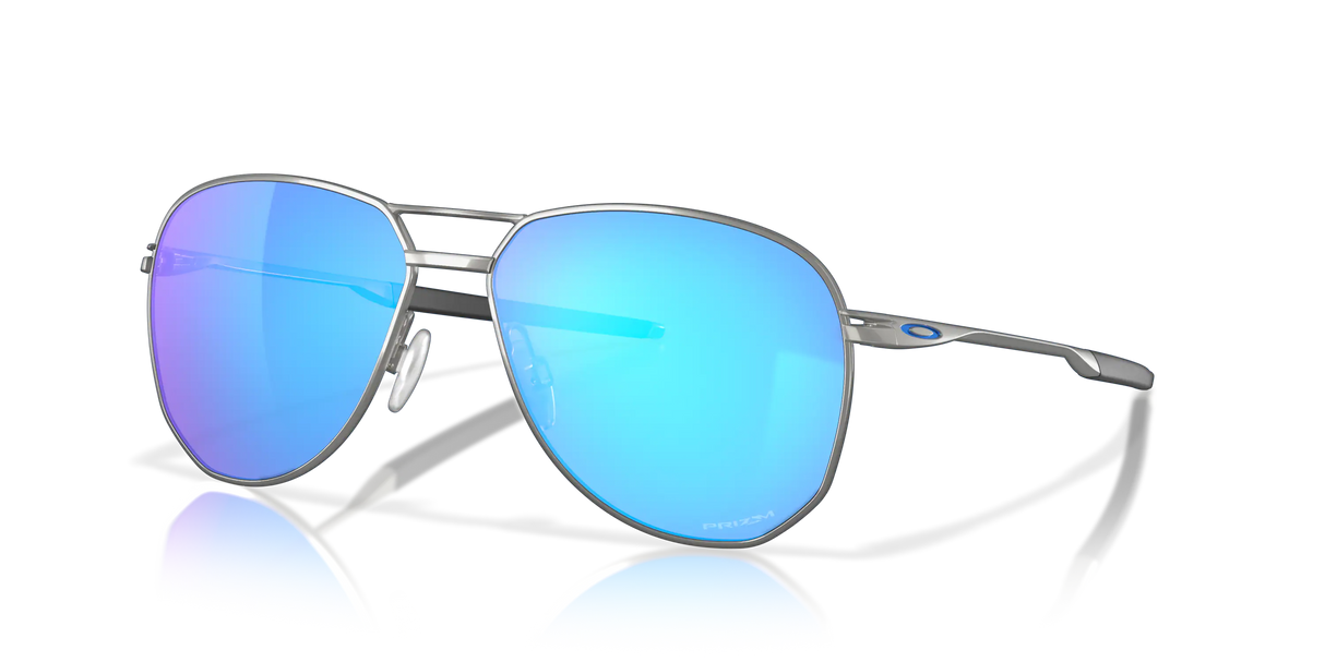 Oakley Contrail - Satin Chrome Frame with Prizm Sapphire Lens-Sunglasses-troggs.com