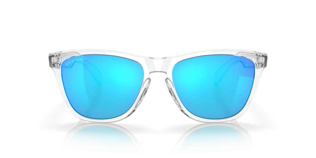 Oakley Frogskins - Crystal Clear Frame with Prizm Sapphire Lens-Sunglasses-troggs.com