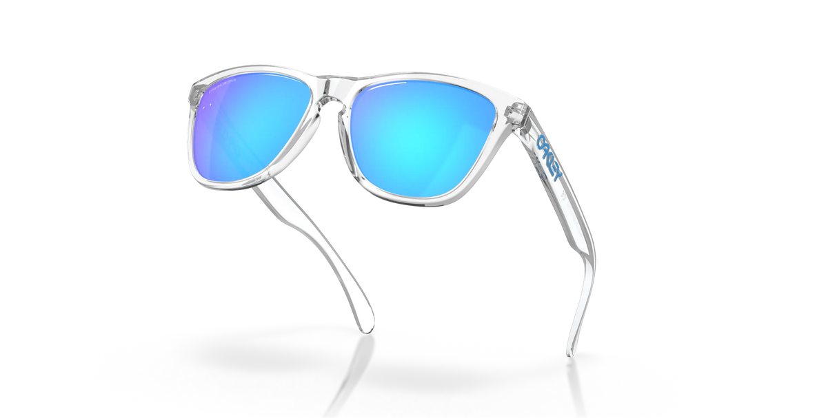 Oakley Frogskins - Crystal Clear Frame with Prizm Sapphire Lens-Sunglasses-troggs.com