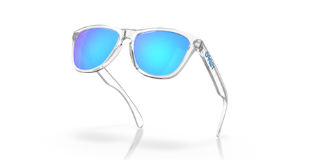 Oakley Frogskins - Crystal Clear Frame with Prizm Sapphire Lens-Sunglasses-troggs.com