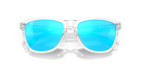 Oakley Frogskins - Crystal Clear Frame with Prizm Sapphire Lens-Sunglasses-troggs.com