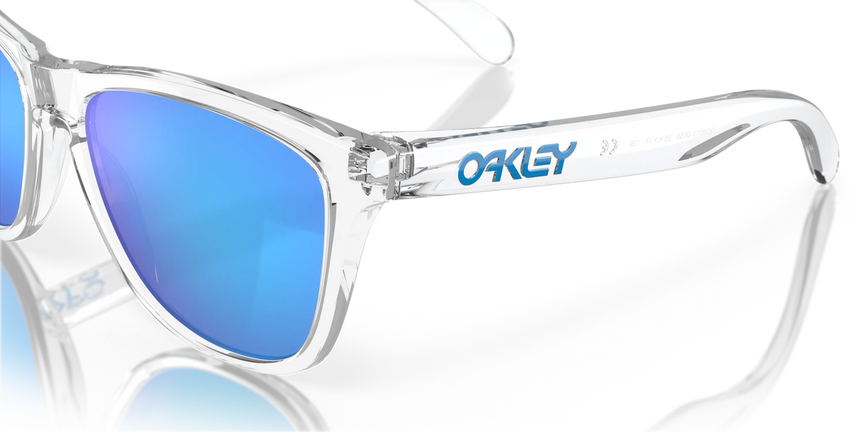 Oakley Frogskins - Crystal Clear Frame with Prizm Sapphire Lens-Sunglasses-troggs.com