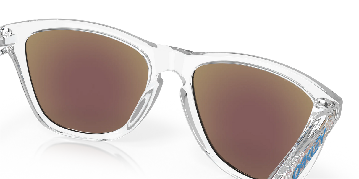 Oakley Frogskins - Crystal Clear Frame with Prizm Sapphire Lens-Sunglasses-troggs.com