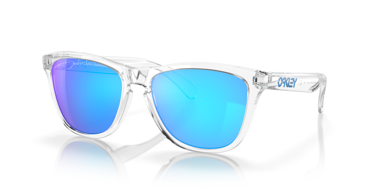 Oakley Frogskins - Crystal Clear Frame with Prizm Sapphire Lens-Sunglasses-troggs.com