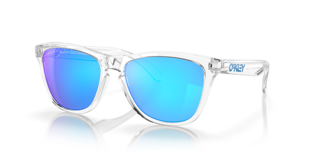 Oakley Frogskins - Crystal Clear Frame with Prizm Sapphire Lens-Sunglasses-troggs.com