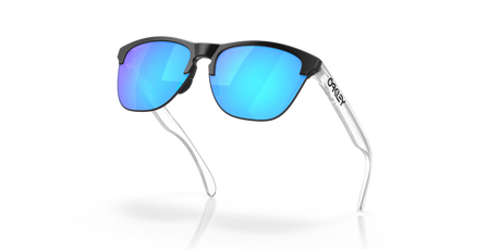 Oakley Frogskins Lite - Matte Black/Matte Clear Frame with Prizm Sapphire Lens-Sunglasses-troggs.com