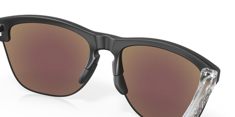 Oakley Frogskins Lite - Matte Black/Matte Clear Frame with Prizm Sapphire Lens-Sunglasses-troggs.com