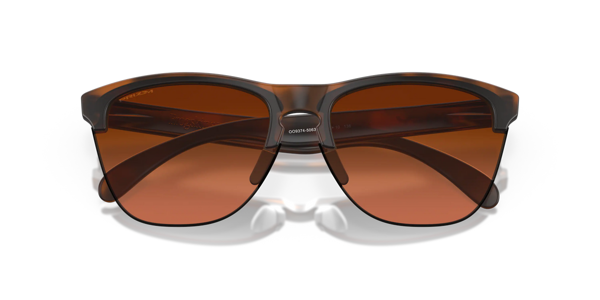 Oakley Frogskins Lite - Matte Brown Tortoise Frame with Prizm Brown Gradient Lens-Sunglasses-troggs.com