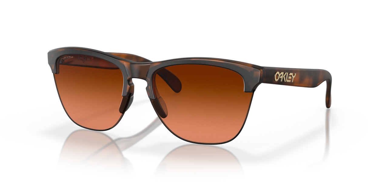 Oakley Frogskins Lite - Matte Brown Tortoise Frame with Prizm Brown Gradient Lens-Sunglasses-troggs.com