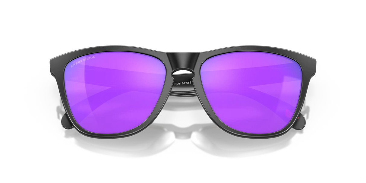 Oakley Frogskins - Matte Black Frame with Prizm Violet Lens-Sunglasses-troggs.com