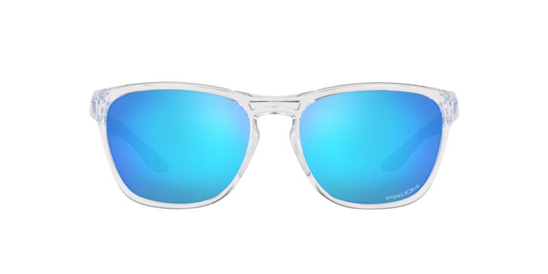 Oakley Manorburn - Polished Clear Frame with Prizm Sapphire Lens-Sunglasses-troggs.com