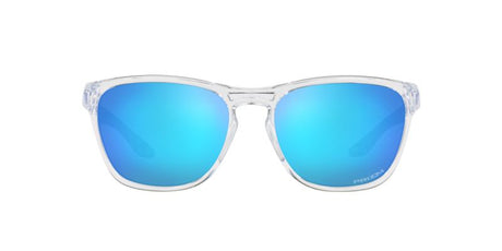 Oakley Manorburn - Polished Clear Frame with Prizm Sapphire Lens-Sunglasses-troggs.com