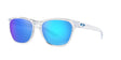 Oakley Manorburn - Polished Clear Frame with Prizm Sapphire Lens-Sunglasses-troggs.com