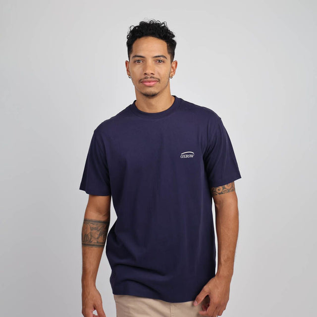 Oxbow Tahirai T-Shirt - Deep Marine-Mens Clothing-troggs.com