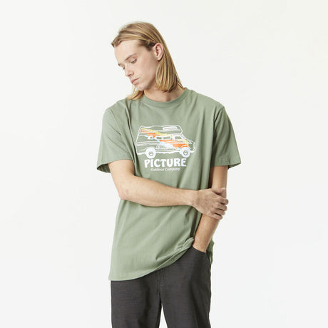 Picture Custom Van T-Shirt - Green Spray-Mens Clothing-troggs.com
