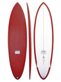 Pyzel Mid Length Crisis Surfboard Futures - Burgundy-Hardboards-troggs.com