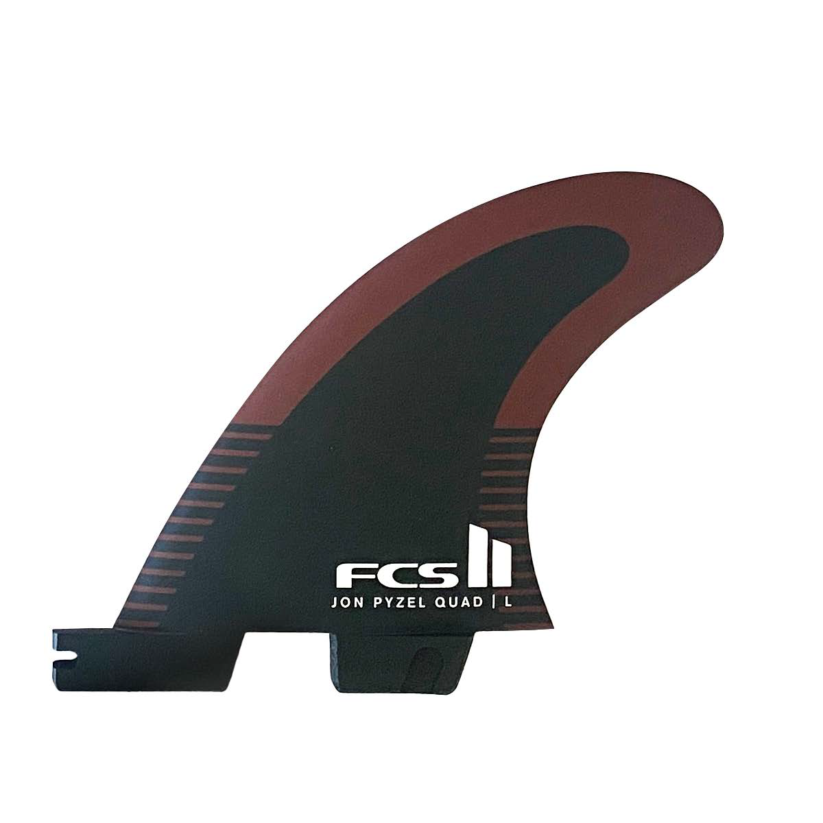 FCS 2 Pyzel Performer PC Quad Rear Fins - Black/Shiraz