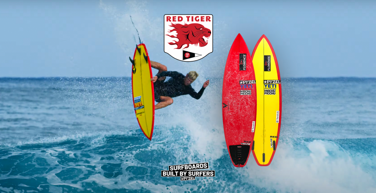 Pyzel Red Tiger Surfboard Future - Red-Hardboards-troggs.com