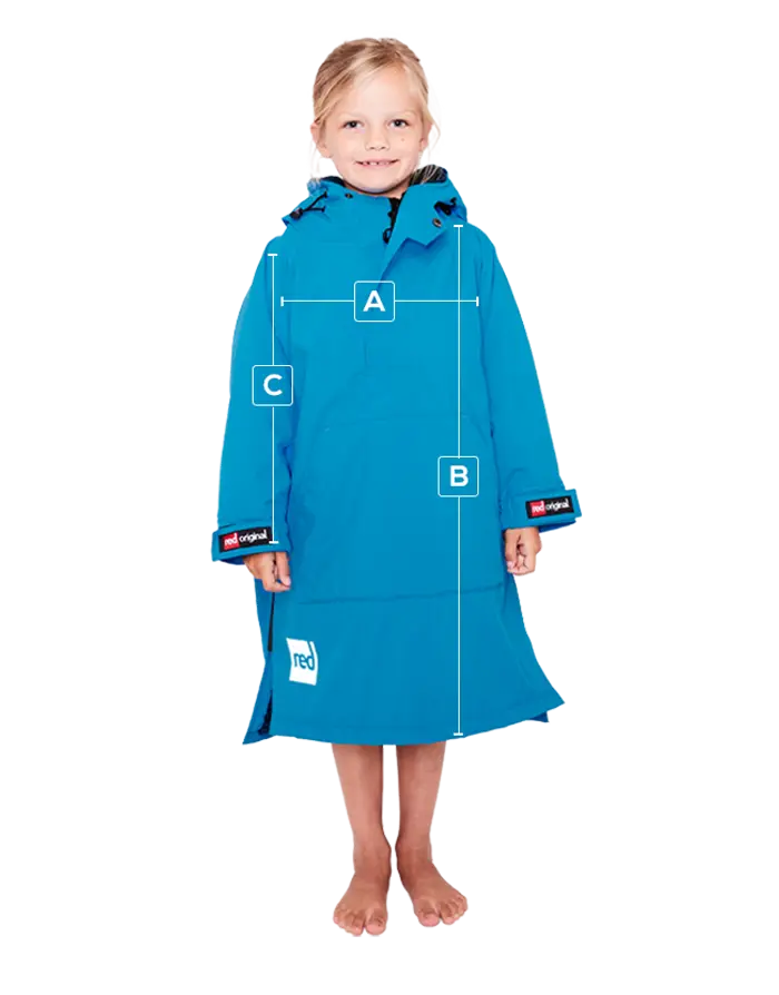 Red Original Change Jacket Kids Half-Zip Long Sleeve - Marine-Changing Robes-troggs.com