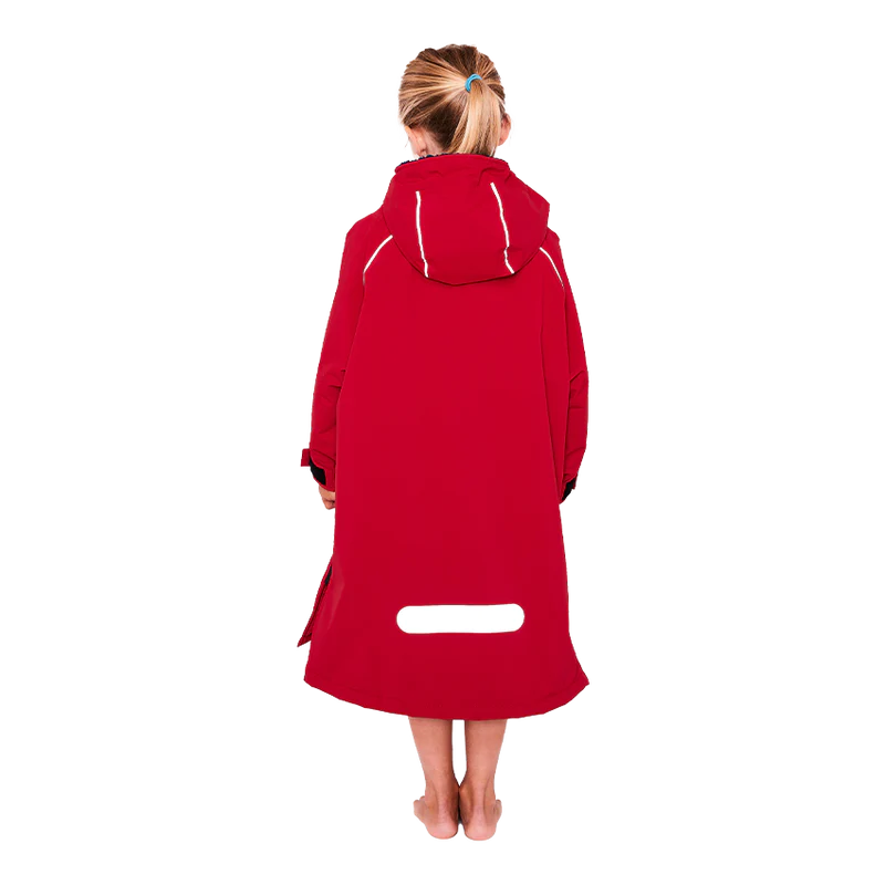 Red Original Change Jacket Kids Half-Zip Long Sleeve - Red-Changing Robes-troggs.com
