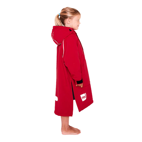 Red Original Change Jacket Kids Half-Zip Long Sleeve - Red-Changing Robes-troggs.com