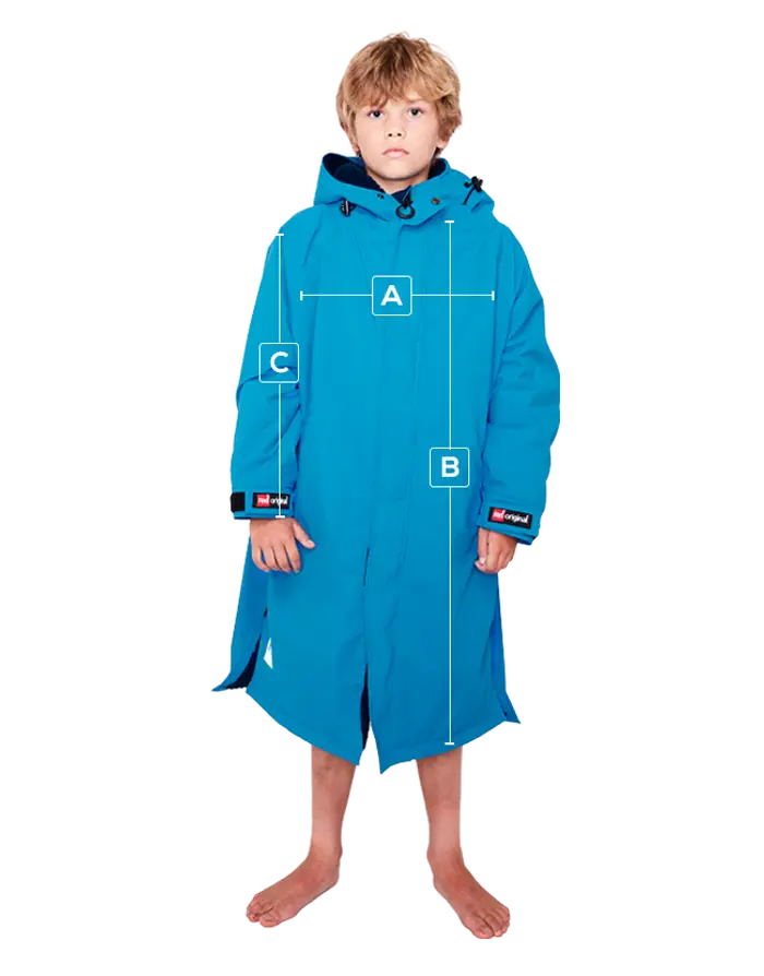 Red Original Pro Change Jacket Kids Long Sleeve - Marine-Changing Robes-troggs.com