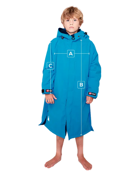 Red Original Pro Change Jacket Kids Long Sleeve - Marine-Changing Robes-troggs.com