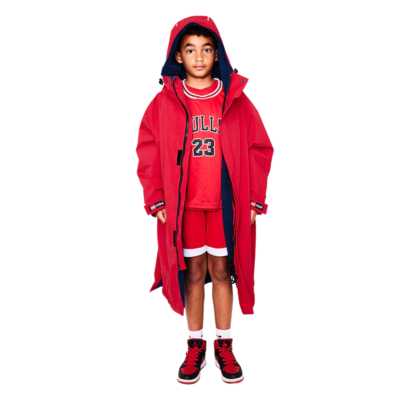 Red Original Pro Change Jacket Kids Long Sleeve - Red-Changing Robes-troggs.com