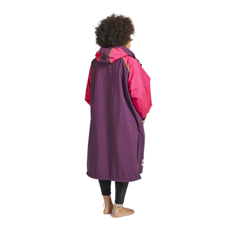 Red Paddle Co Change Jacket Block Evo Long Sleeve - Mulberry Wine / Fuchsia Pink-Changing Robes-troggs.com