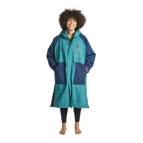 Red Paddle Co Change Jacket Block Evo Long Sleeve - Teal / Navy-Changing Robes-troggs.com