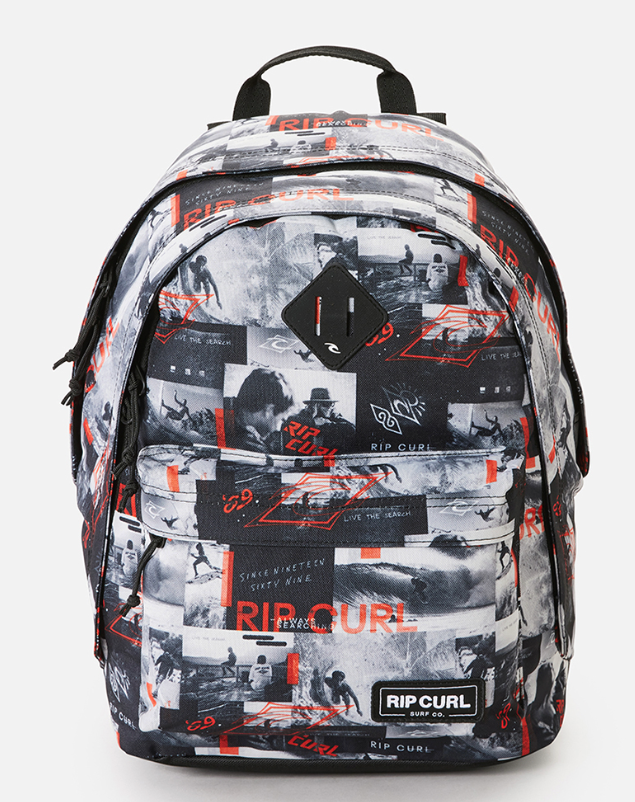 Rip Curl Double Dome 24L Backpack - Grey/Red-Backpacks and bags-troggs.com