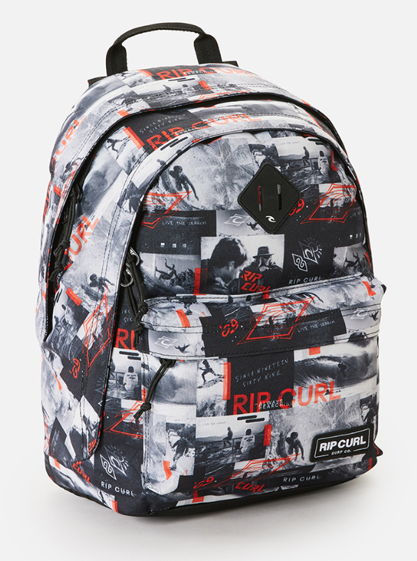 Rip Curl Double Dome 24L Backpack - Grey/Red-Backpacks and bags-troggs.com