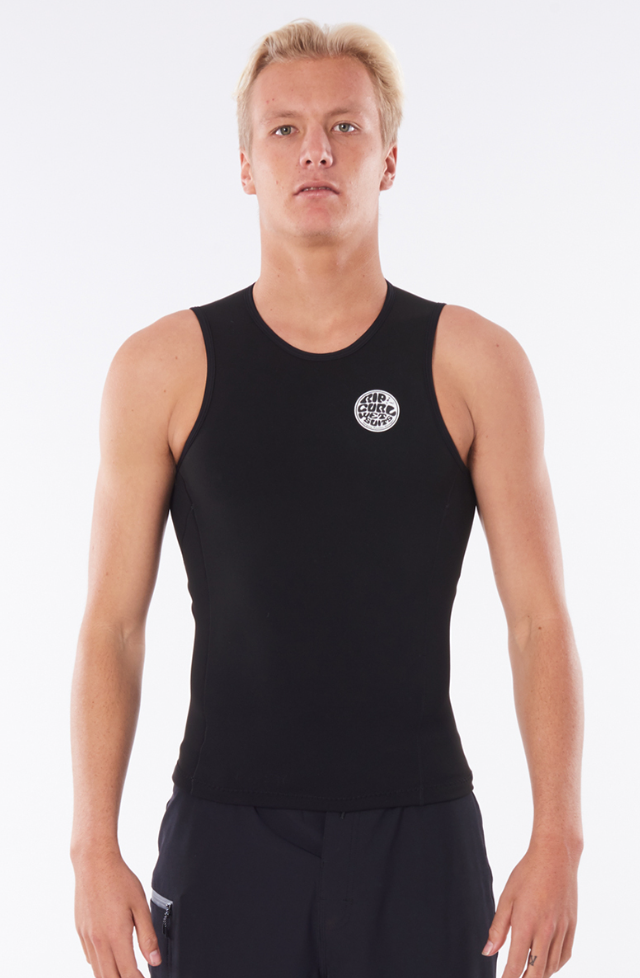 Rip Curl Flashbomb 0.5mm Sleeveless Vest - Black-Mens Wetsuits-troggs.com