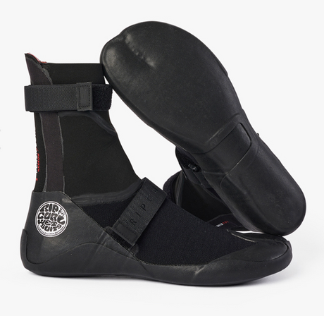 Rip Curl Flashbomb 5mm Hidden Split Toe Boots - Black-Wetsuit Boots-troggs.com